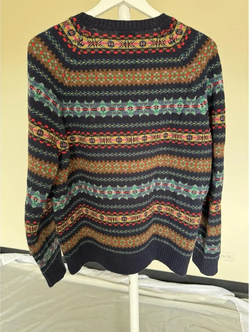 J Crew 100% Wool Sz M Mens Sweater Crewneck